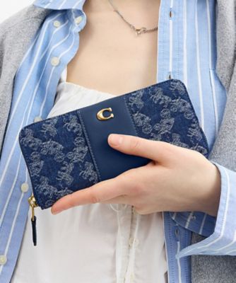 ＜COACH＞エッセンシャル　スリム　アコーディオン　ジップ　ウォレット・ホース　アンド　キャリッジ　プリント